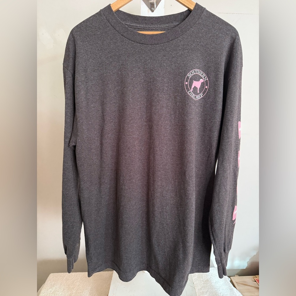 Southern Girl Prep Game Day Long Sleeve Tee Shirt